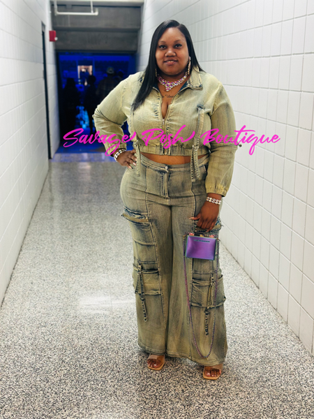 Denim Diva Cargo Set – Savage Posh Boutique