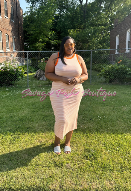 Zoey Striped Maxi Dress