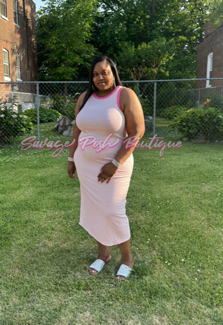 Zoey Striped Maxi Dress